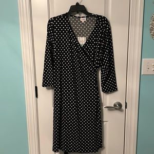 LuLaRoe size 2 XL black with white polka dots Michelle dress new with tags.